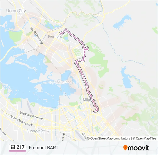 217 Bus Line Map