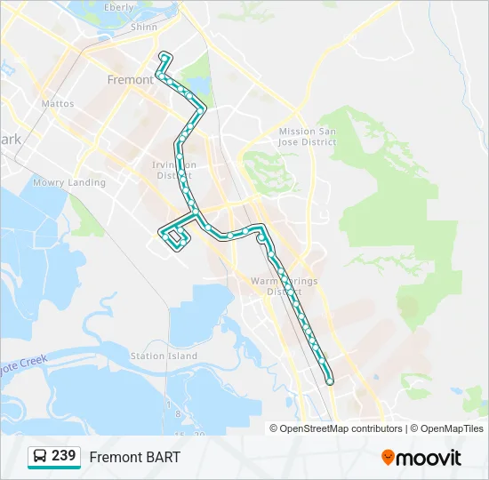 239 Bus Line Map
