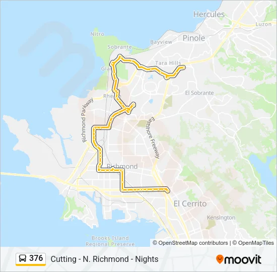 376 Bus Line Map