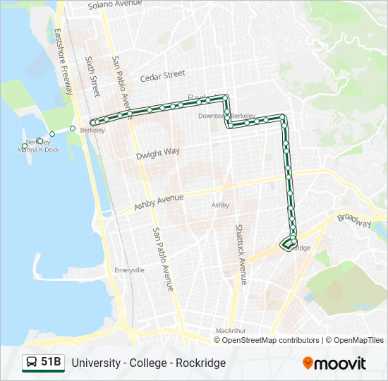 51B Bus Line Map