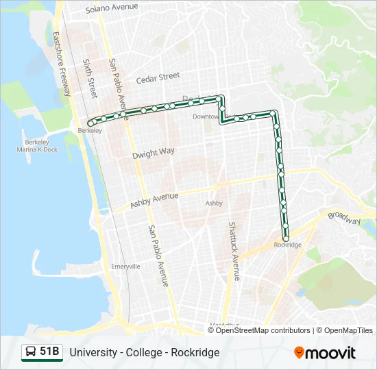 51B Bus Line Map
