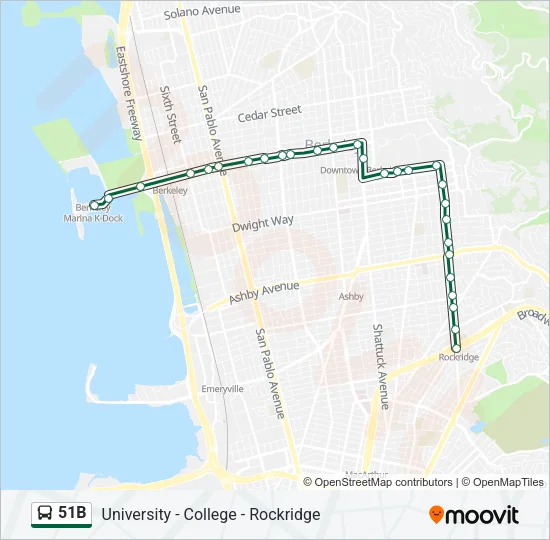 51B Bus Line Map