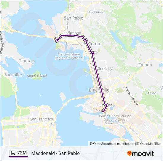 72M Bus Line Map