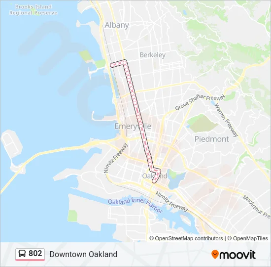 802 Bus Line Map