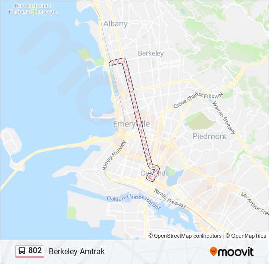 Mapa de 802 de autobús