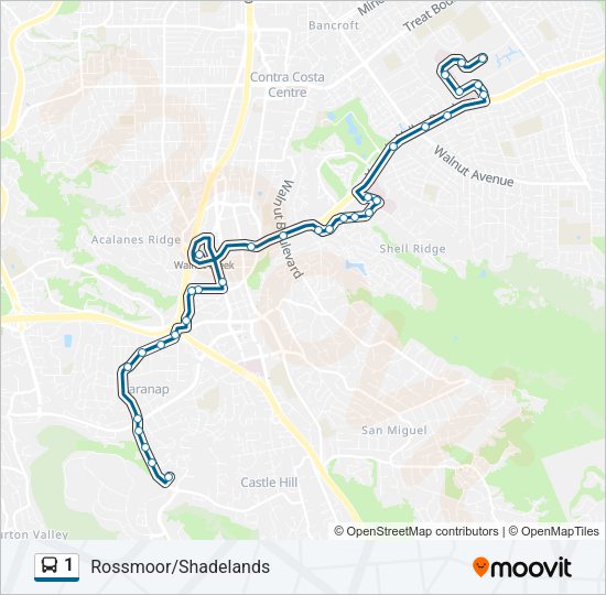 1 Bus Line Map