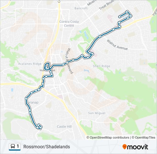 1 Bus Line Map