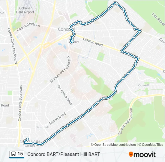 15 Bus Line Map