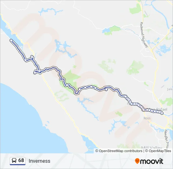 68 Bus Line Map