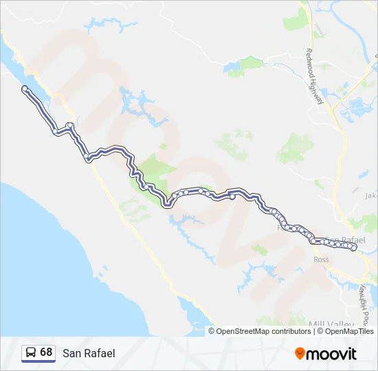 68 Bus Line Map