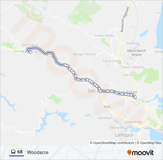 68 Bus Line Map