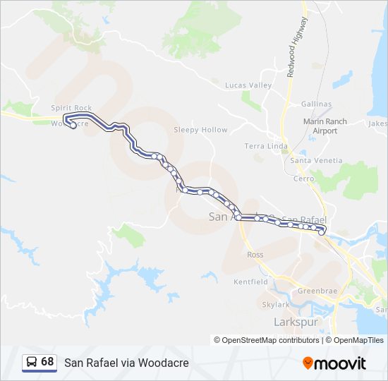 68 bus Line Map