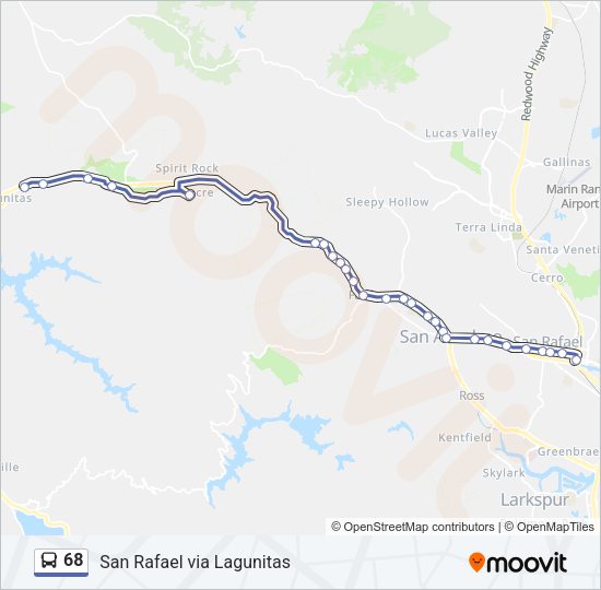 68 Bus Line Map