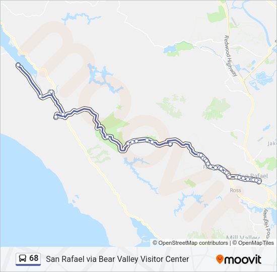 68 Bus Line Map