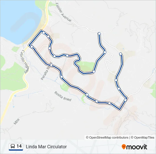 14 Bus Line Map