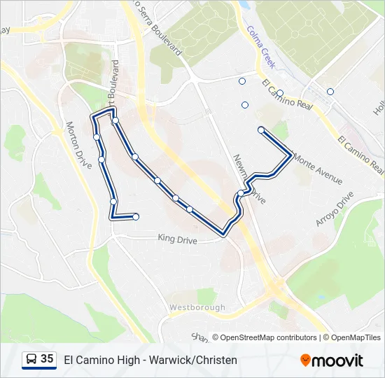 35 Bus Line Map