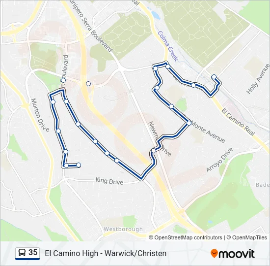 35 Bus Line Map