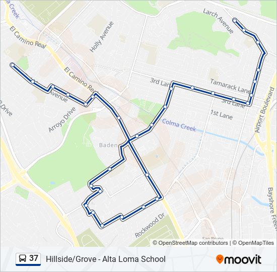 Mapa de 37 de autobús