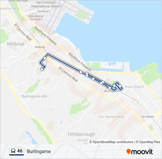 46 Bus Line Map