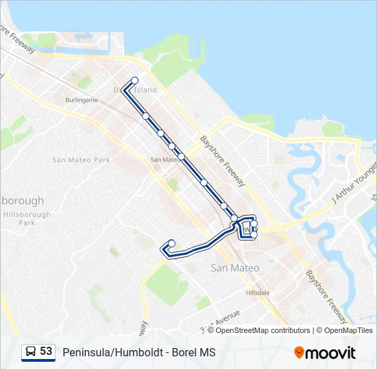 53 Bus Line Map