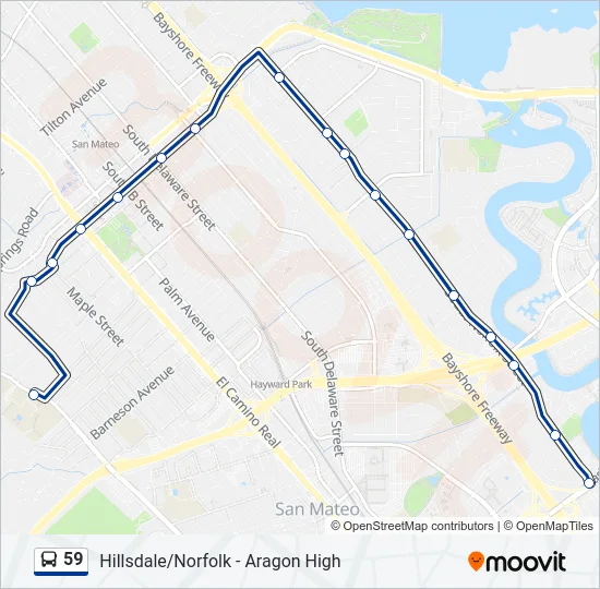 59 Bus Line Map