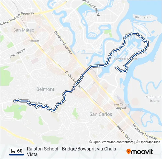 60 Bus Line Map