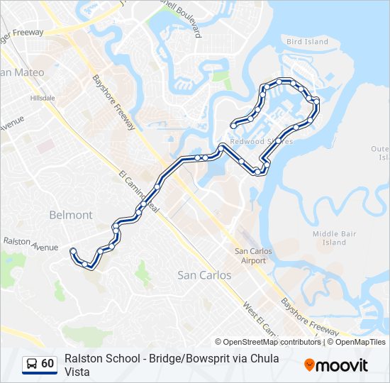 60 bus Line Map