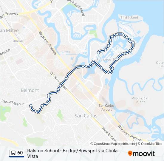 60 Bus Line Map