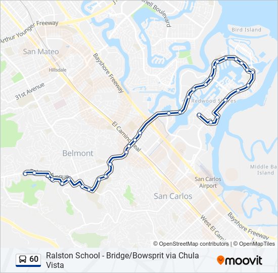 60 Route Schedules Stops Maps Redwood City Updated