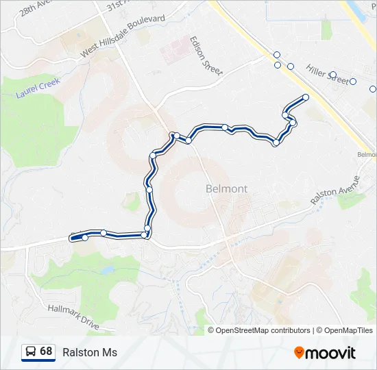 68 Bus Line Map