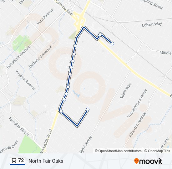 72 Bus Line Map