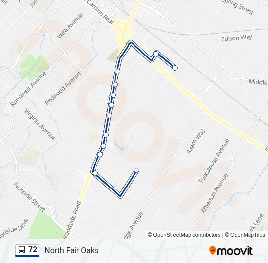 72 Bus Line Map
