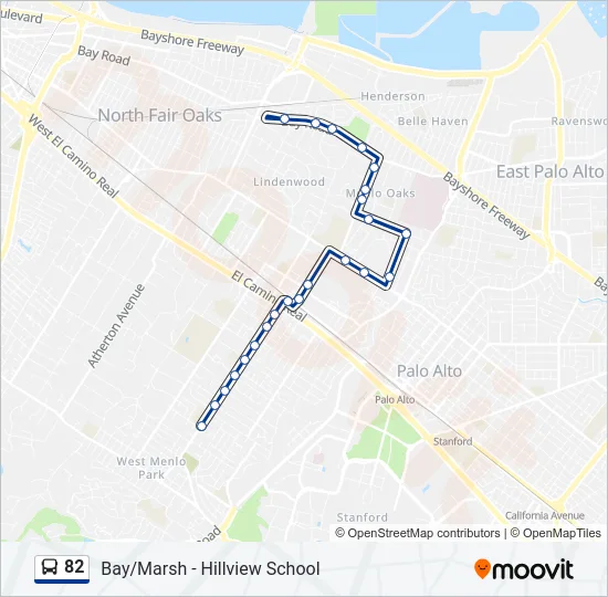 82 Bus Line Map