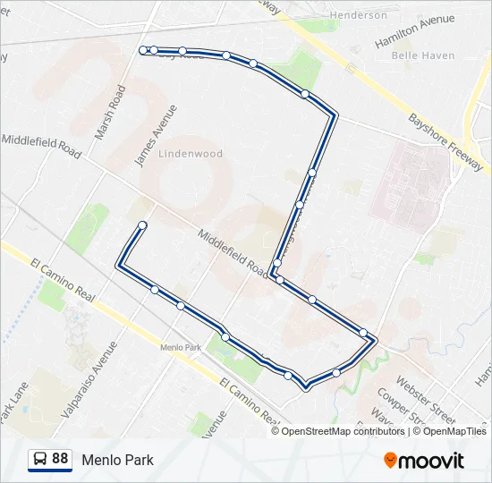 88 Bus Line Map
