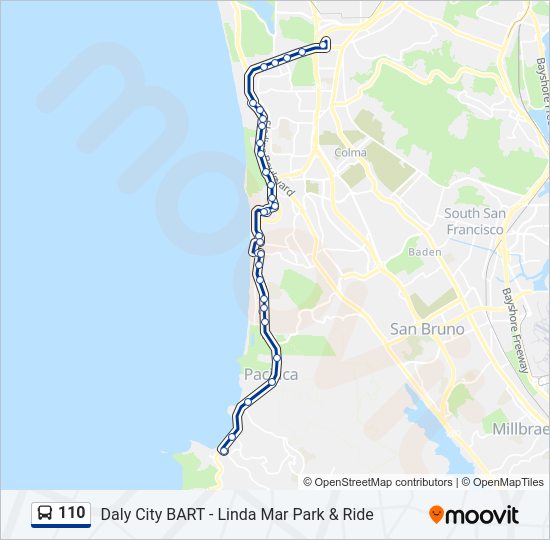 110 bus Line Map