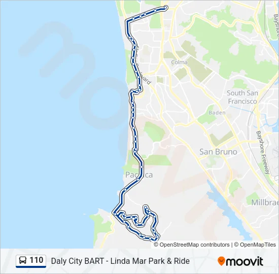 110 Bus Line Map