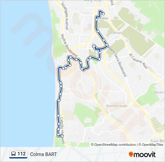 112 Bus Line Map