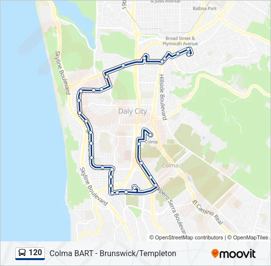 120 Bus Line Map