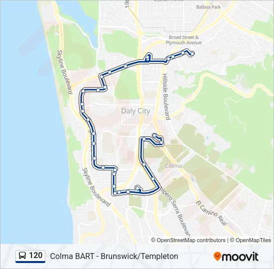 120 Bus Line Map