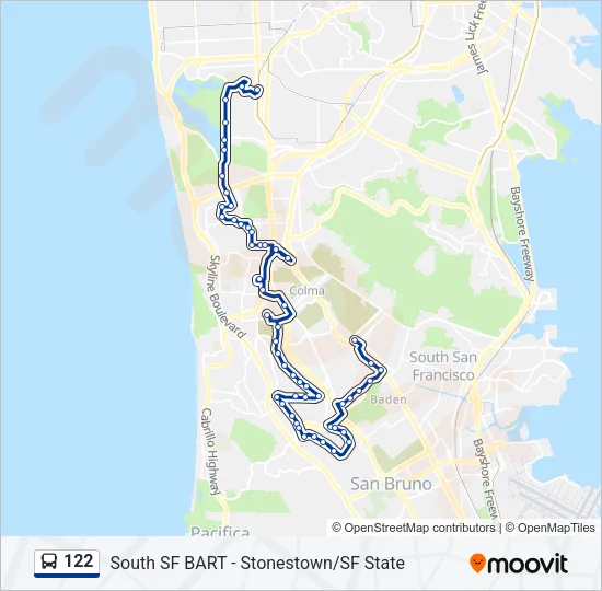 122 Bus Line Map