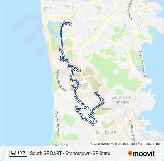 122 Bus Line Map