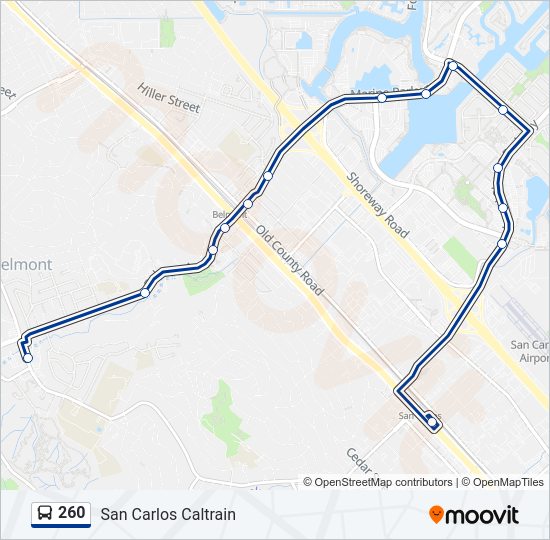 260 Bus Line Map