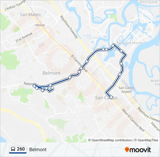 260 Bus Line Map
