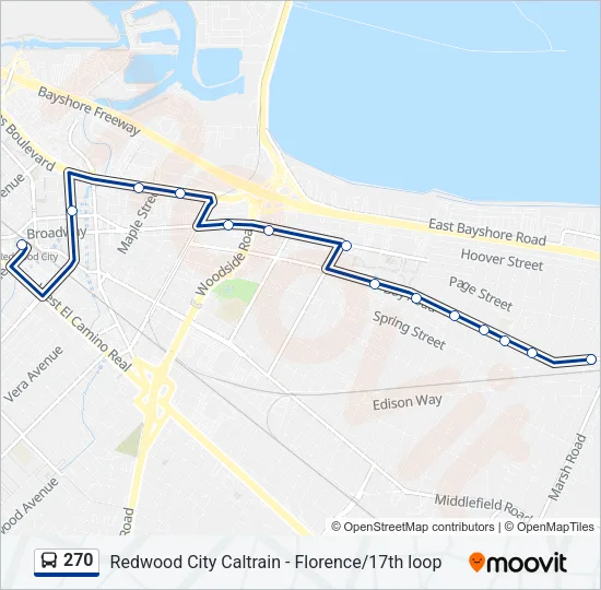 270 Bus Line Map