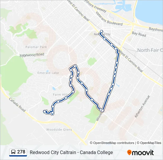 278 Bus Line Map