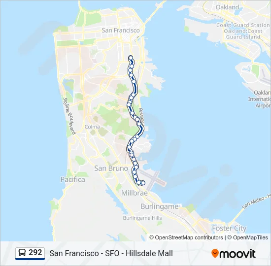 292 Bus Line Map