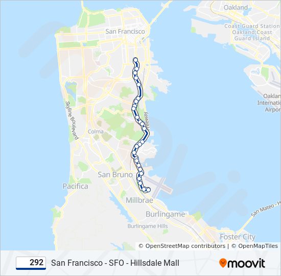 292 bus Line Map