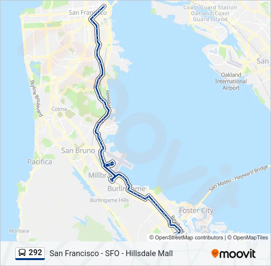 292 Bus Line Map