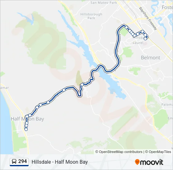 294 Bus Line Map