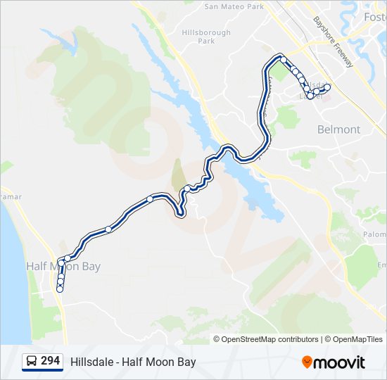 294 bus Line Map